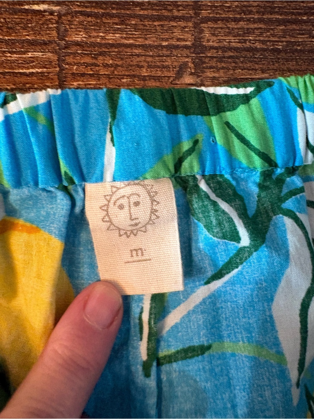Print Fresh Pajama Set Womens Medium Blue Lemon Print Organic Cotton - Picture 6 of 12